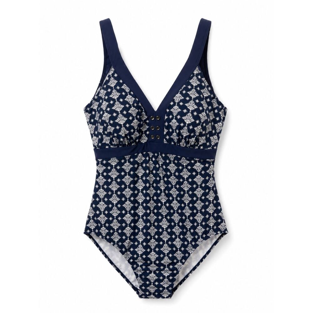 Christina Penbrooke Navy Tummy Control One Piece Swimsuit 8D Adjustable Straps